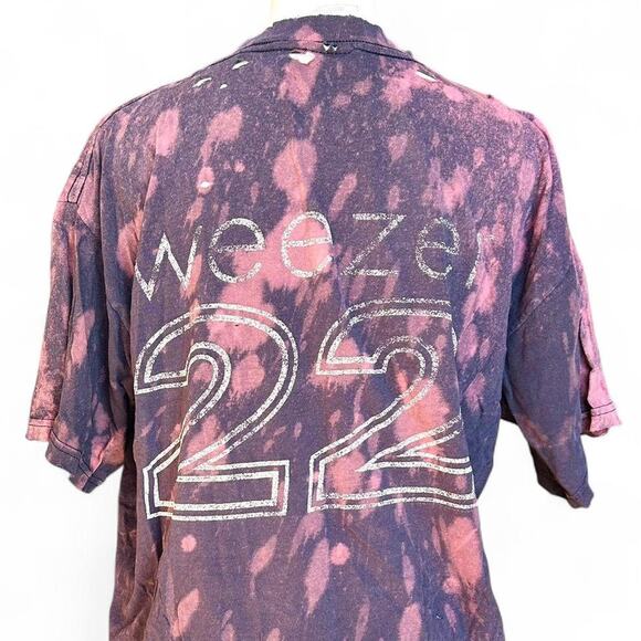 Vintage 1995 Weezer "22" Band T-Shirt with Tie-Dye Effect - Picture 1 of 8